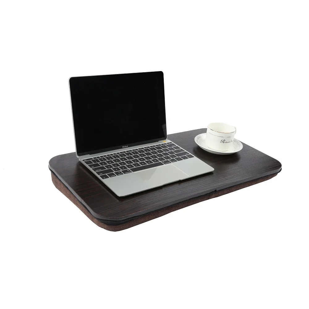 Wooden Knee Laptop Stand Holder Computer Lap Desk With Cushion