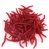 50pcs/lot Fishing Lures Lifelike Fishy Smell Red Soft Lures Simulation Earthworm red Worms Artificial Fishing Lure 3.5cm 1PCS