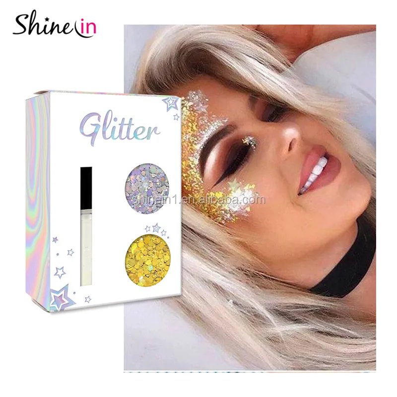 Hot Sale Festival Silver Gold Metallic Glitter Holographic Chunky Makeup Metallic Glitter with Fix Gel for Body Hair Face, Mixed multi colors
Hot Sale Festival Silver Gold Metallic Glitter Holographic Chunky Makeup Metallic Glitter with Fix Gel for Body Hair Face, Mixed multi colors