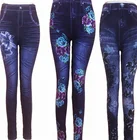 2018 Yiwu lady non- season cowboy colorful 3D custom patterns printed polyester leggings