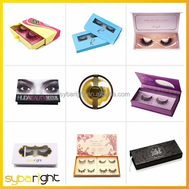 customized premium packaging gift paper box false eyelash boxes