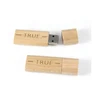 Eco Friendly Promotion USB with Curved Edges Rectangular Wood USB Flash Drive