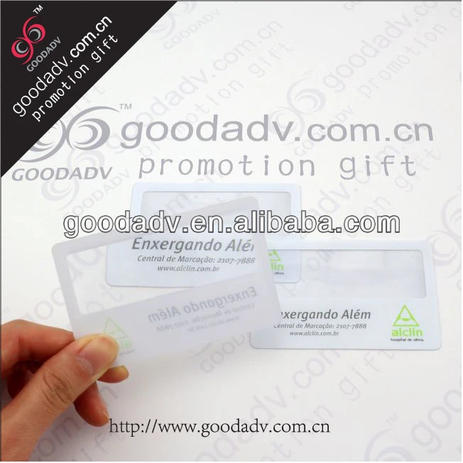 promotional gift credit card bookmark magnifier