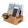 New design desktop bamboo wooden charging station box for phones