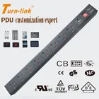 British / UK type 8 ways PDU socket with switch and LED surge protector