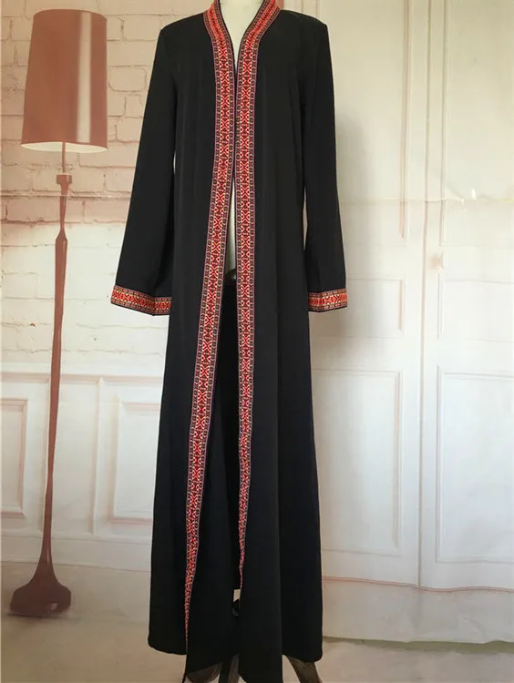للبيع بالجملة عبر الإنترنت عباية مفتوحة مطرزة في دبي ملابس إسلامية راقية للسيدات ملابس إسلامية جميلة الجلبة عباية قفطان
