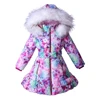 girl flower down jacket kids winter coat