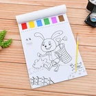 Rabbit design Water Painting Coloring Drawing Book with Brush for Kids