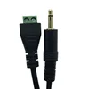 1/8" TS Male Plug To AV Screw Video 3.5mm Mono Terminal Adapter Cable 1FT