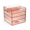 Lipstick display store content acrylic makeup drawer storage cosmetic organizer box for women