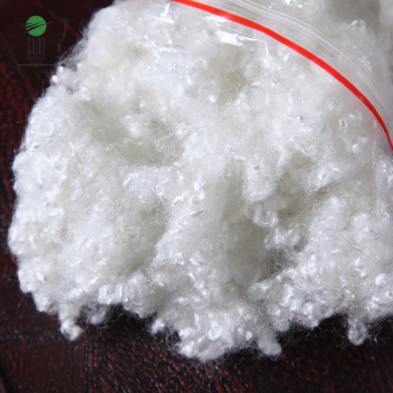 White 15d Hcs 100 Polyester Stuffing Pp Staple Fiber Filling