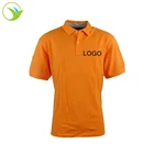 Promotion Custom Sample Design Sublimation Printing Logo Orange Unisex Uniform Polo Collar Shirts