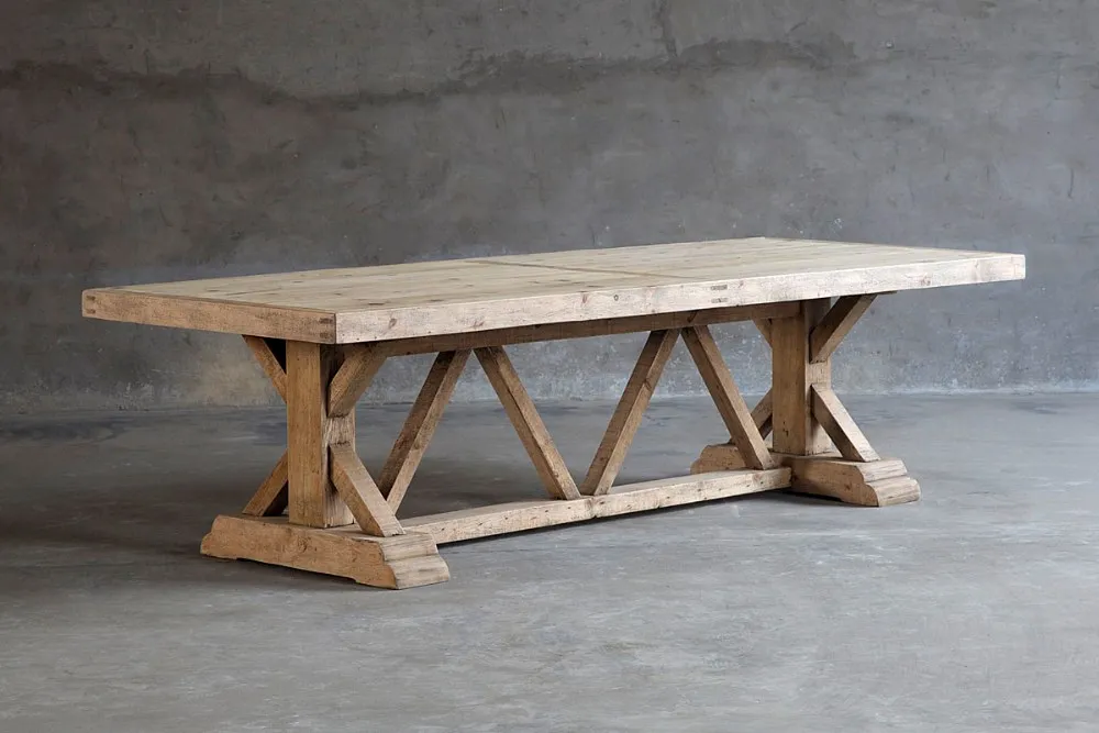 Reclaimed elm dinning table