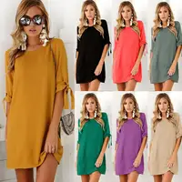 New Wish Autumn spring Fashion Sleeve chiffon Crew Neck Mini ladies Plus size dress shirt women dresses Casual
New Wish Autumn spring Fashion Sleeve chiffon Crew Neck Mini ladies Plus size dress shirt women dresses Casual