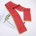 FASHION 100 polyester rectangle polka dot printed 5 colors hair tie hair band necklace chocker scarf