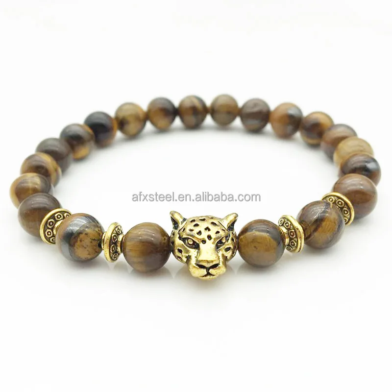 Gold Color Leopard Head Bead Buddha Bracelet Natural Stone Lava Matte Tiger Eye Men and Women Bracelets, Picture
Gold Color Leopard Head Bead Buddha Bracelet Natural Stone Lava Matte Tiger Eye Men and Women Bracelets, Picture