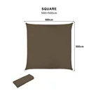 5*5 m Square Sun Shade Sail UV Resistant Water Repellent Cardboard Car Sun Shade