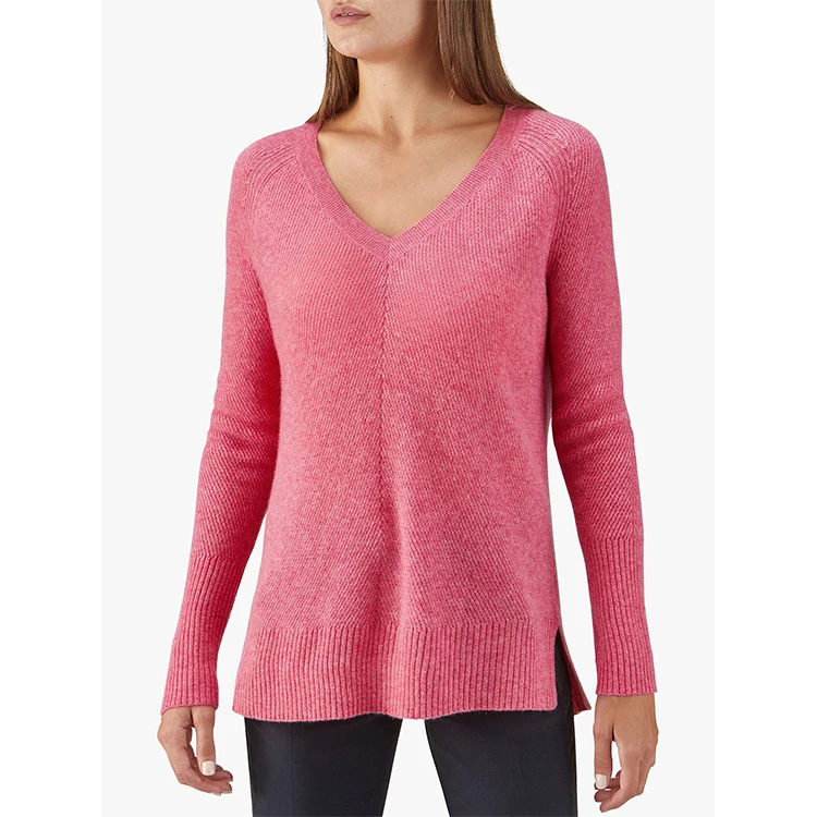 Pink color Korea style knit Women's Fashion Big V-Neck Pullover Loose Sexy Sleeve Wool Slim Cashmere plain Sweater Winter Tops, Color customized
Pink color Korea style knit Women's Fashion Big V-Neck Pullover Loose Sexy Sleeve Wool Slim Cashmere plain Sweater Winter Tops, Color customized