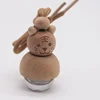 cute cartoon tiger hanging car pendants with wooden cap and rope for Car Air Fresh