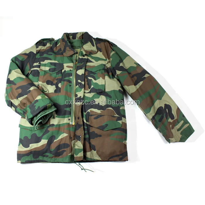 

Wholesale Windproof Military Army Winter Woodland Camouflage M65 Military Field Jacket, Woodland camouflage or customized color