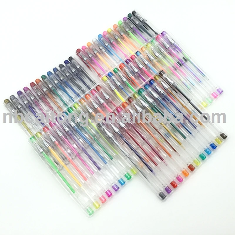 60 colored gel pen set,60 coloring gel pen set,amazon gel pen supplier