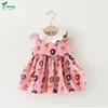 Wholesale Toddler Little Baby Girls Princess Dress Flower Printing Sleeveless Dresses Party Clothes