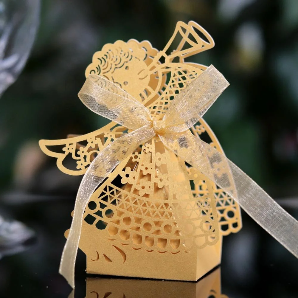 laser cut girl wedding favor box paper chocolate candy gift box