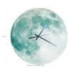 Glowing Full Moon Wall Clock with Crescent Moon Pendulum 3D Acrylic Night Lighting Clocks