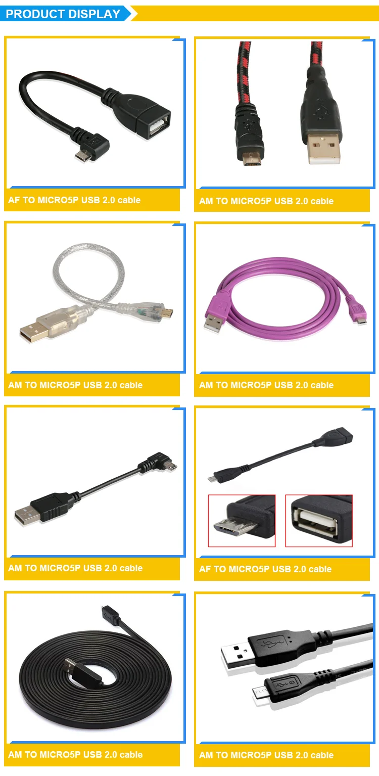 PVC jacket white round cable micro 5p usb cable mobile phone data line - ANKUX.COM