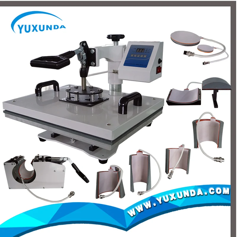 most selling products 8 in 1digital printing press 15'*15' YXD-D88 mobile cover logo making machine manual labeling machine