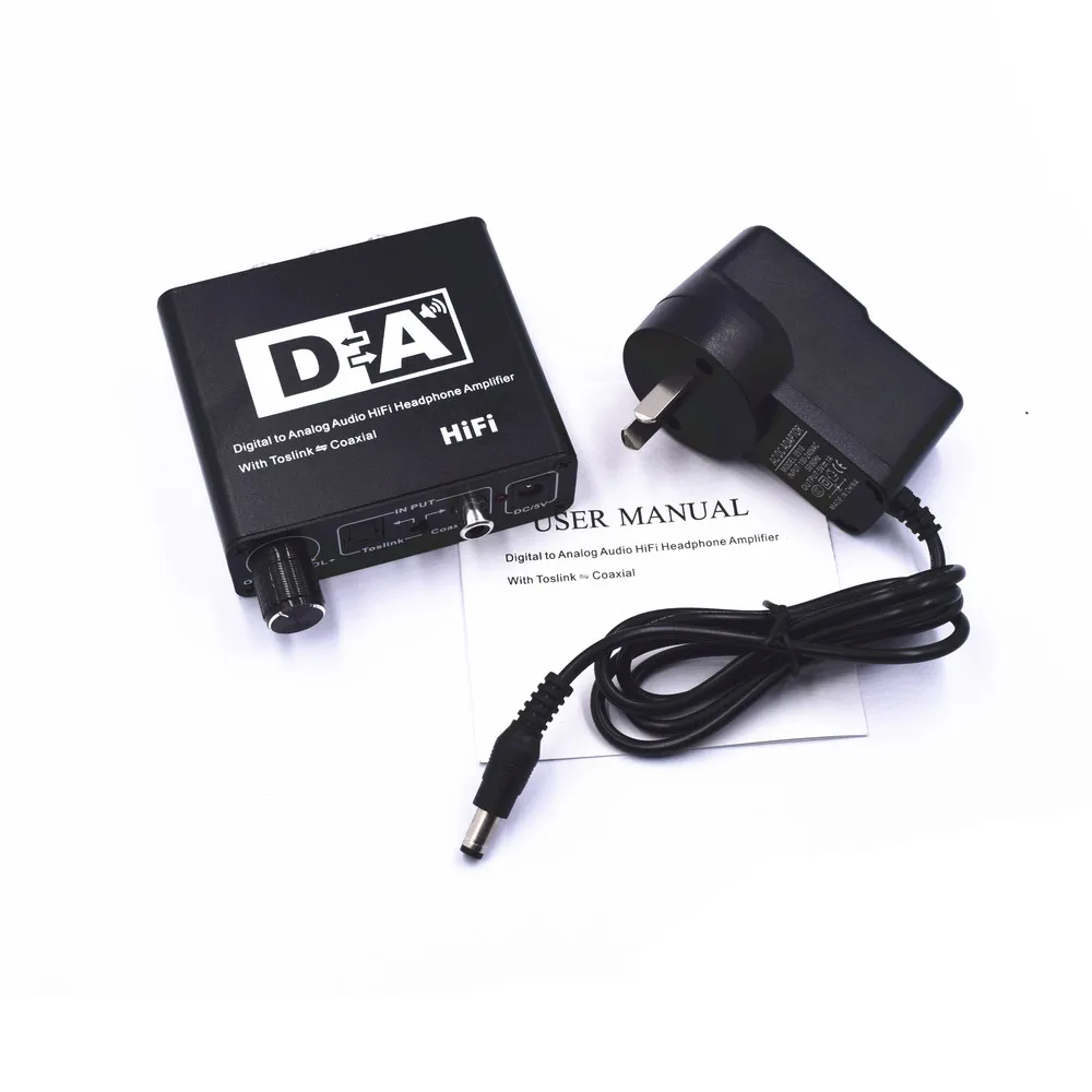 Fiber Optical to Coaxial converter Digital to Analog Audio HiFi Headphone Amplifier, Black
Fiber Optical to Coaxial converter Digital to Analog Audio HiFi Headphone Amplifier, Black
