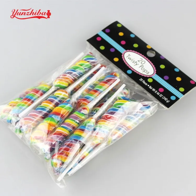 colorful swirl unicorn lollipop