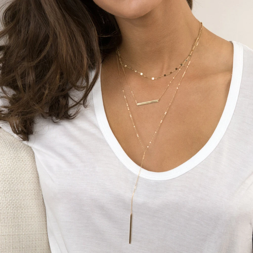 Women chain choker necklace DIY Multi Layered Necklace for women pendant stainless steel necklace, Gold/silver
Women chain choker necklace DIY Multi Layered Necklace for women pendant stainless steel necklace, Gold/silver