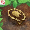 New Arrival Custom Luxurious Stainless Steel Men's Jewelry Cicada Shape Prong Setting Crystals Belt Buckle