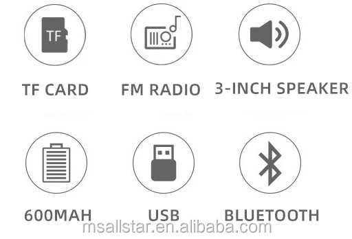The Original MS Speaker 3 inch plastic portable outdoor Bluetooth speaker - ANKUX.COM