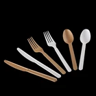 Food Grade compostable cornstarch flatware set kitchen cutlery sets