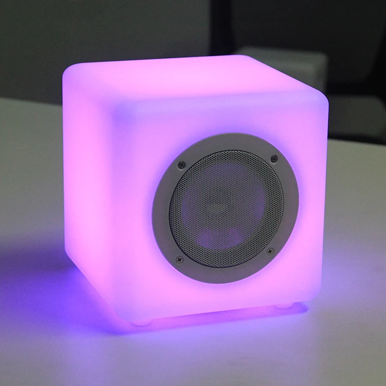 Portable audio player cube shape led speaker - ANKUX.COM