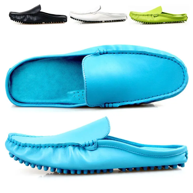 mens open back loafers
