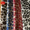 polyester satin fabric leopard print for women cloth