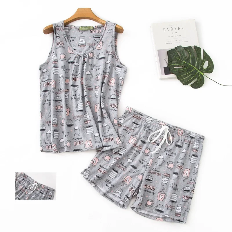 2019 New style High Quality Soft Clothes Female short Pants Two Pieces Sets Pajamas for Women
2019 New style High Quality Soft Clothes Female short Pants Two Pieces Sets Pajamas for Women