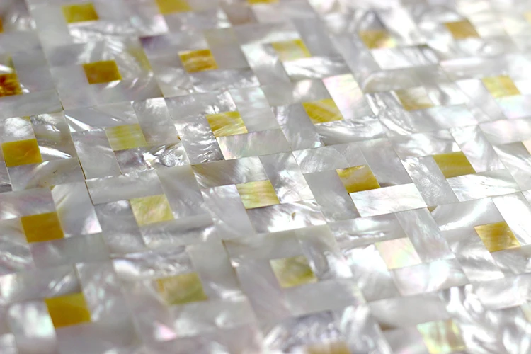 Mother Pearl White Waterjet Shell Mosaic