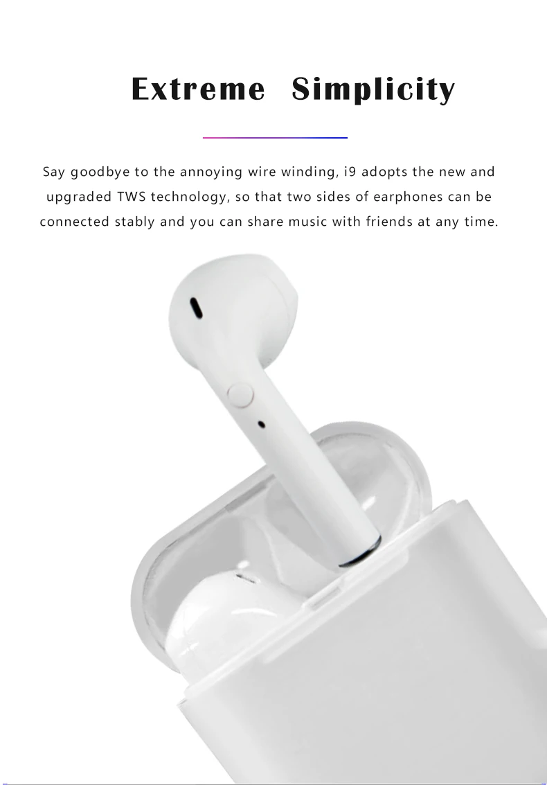 Wireless Bluetooth Headset With V5.0 Stereo Sound Tws Wireless Earphone Built-in Microphone - ANKUX.COM
