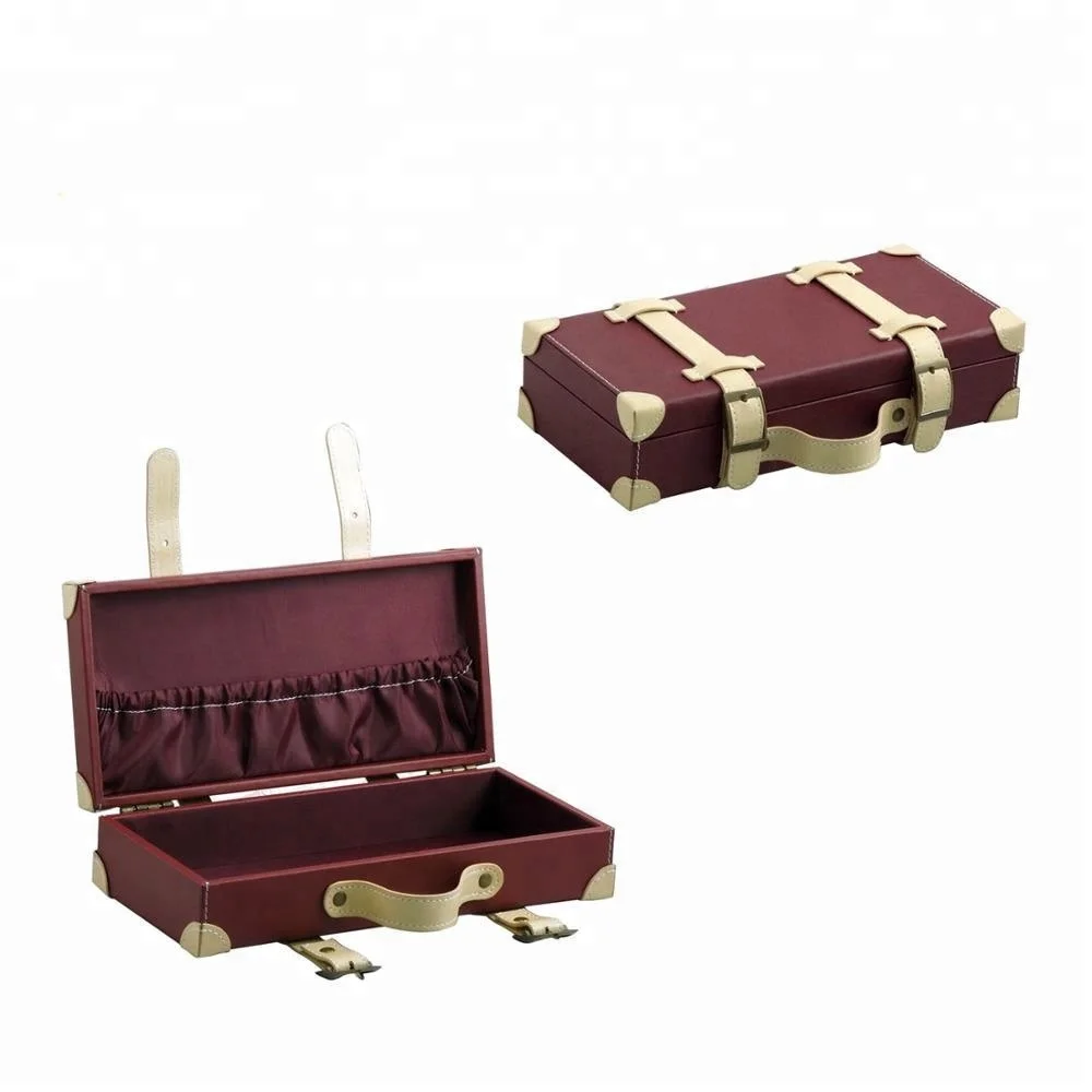 High-end custom classic wooden leather tea box storage gift box