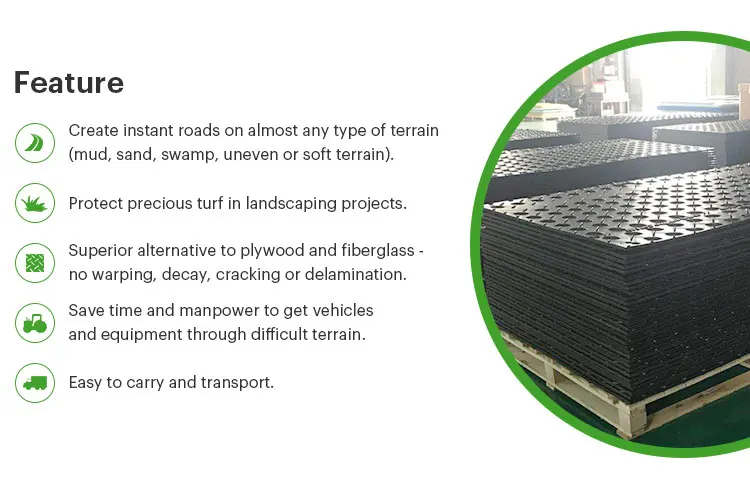 plastic ground protection track mats
