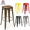 (SP-MC037) French antique metal industrial vintage used cheap bar stool for cafe