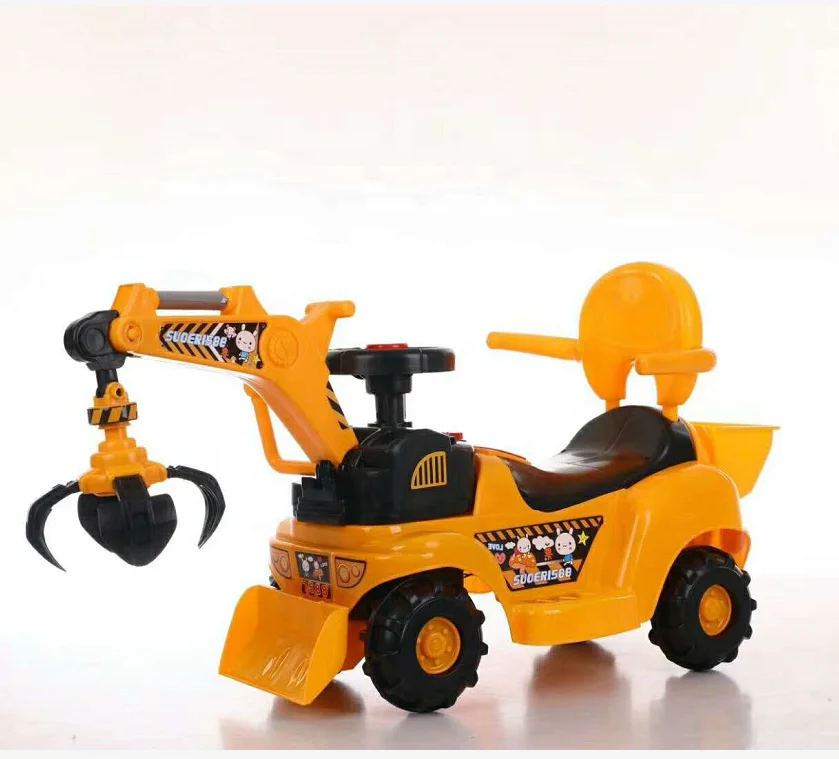 Los niños tractor eléctrico 12V juguetes excavadora niños paseo en camión pedal venta al por mayor