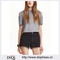 Cropped Jersey Top With Short Sleeves With Openings Crop Tops Wholesale