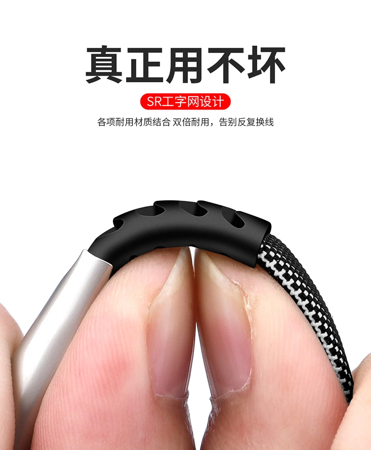 Wholesale good quality zinc alloy micro usb cable 1m charging data cable charger cable for android - ANKUX.COM