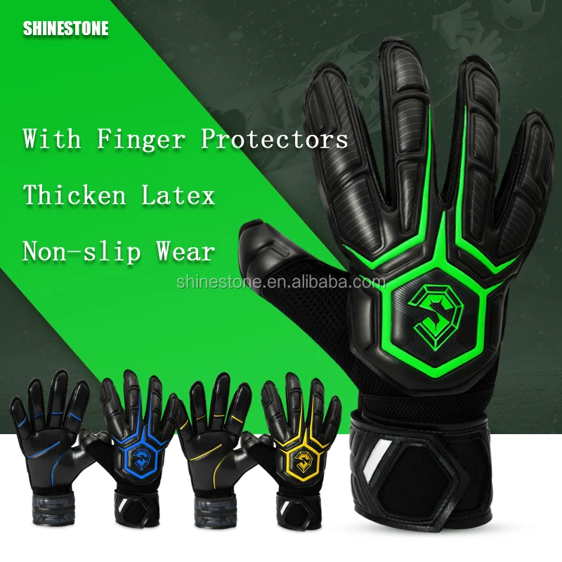 Customized high quality goalkeeper gloves Football gloves with finger protectors, Blue red orange green
Customized high quality goalkeeper gloves Football gloves with finger protectors, Blue red orange green