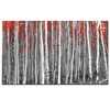 Red Leaves in Forest Landscape Canvas Wall Art Natural Scenery Birch Tree Picture Print on Canvas for Home Living Room Wall Deco